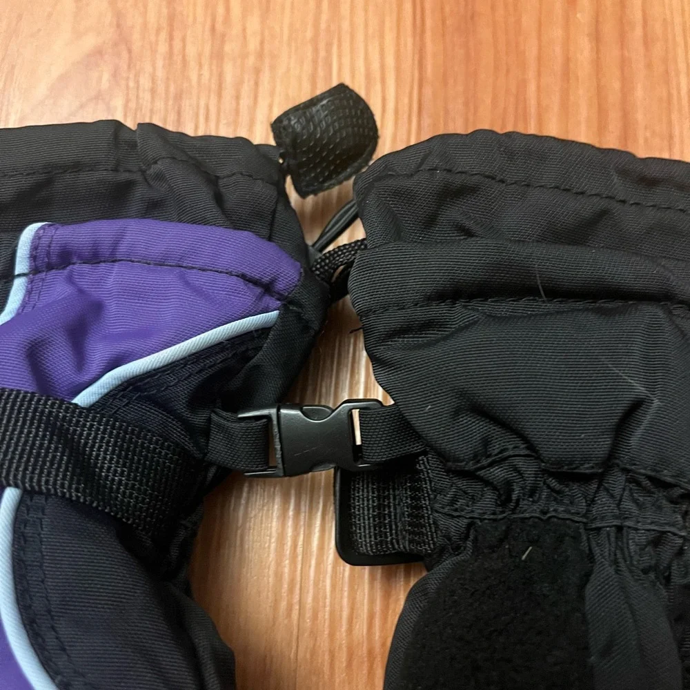 Youth Head Outlast Black and Purple Ski or Snowboard Gloves